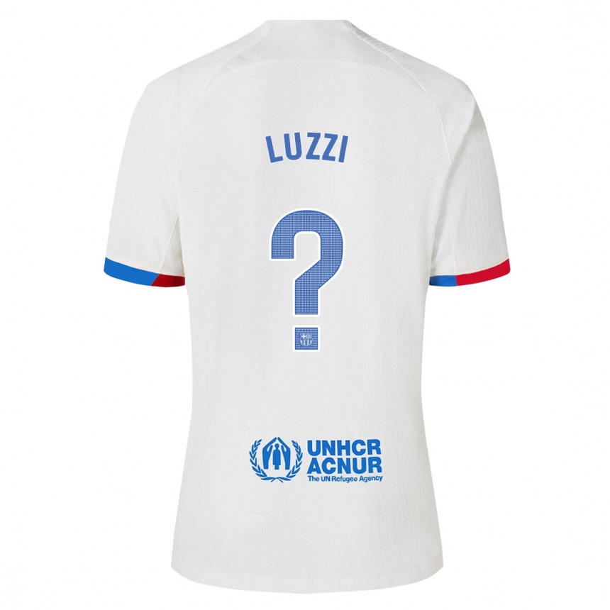 Niño Fútbol Camiseta Fabian Luzzi #0 Blanco 2ª Equipación 2023/24 Perú