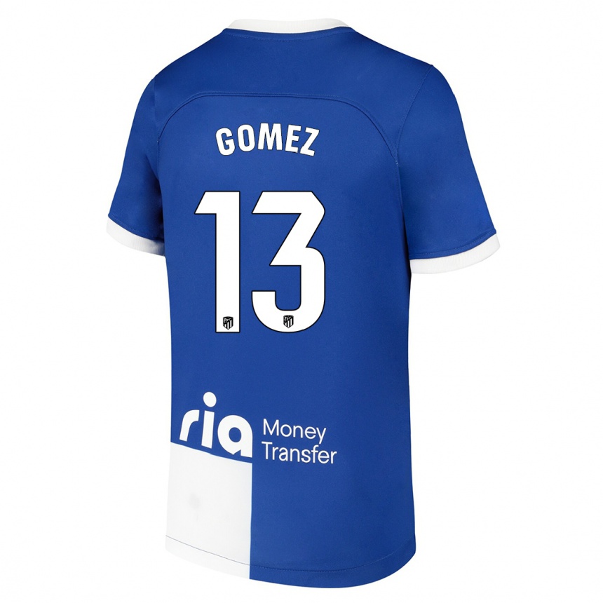 Niño Fútbol Camiseta Christian Gomez #13 Azul Blanco 2ª Equipación 2023/24 Perú