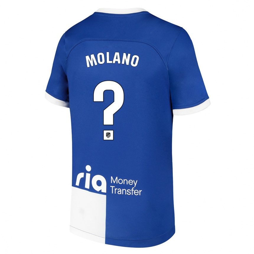 Niño Fútbol Camiseta Sergio Molano #0 Azul Blanco 2ª Equipación 2023/24 Perú