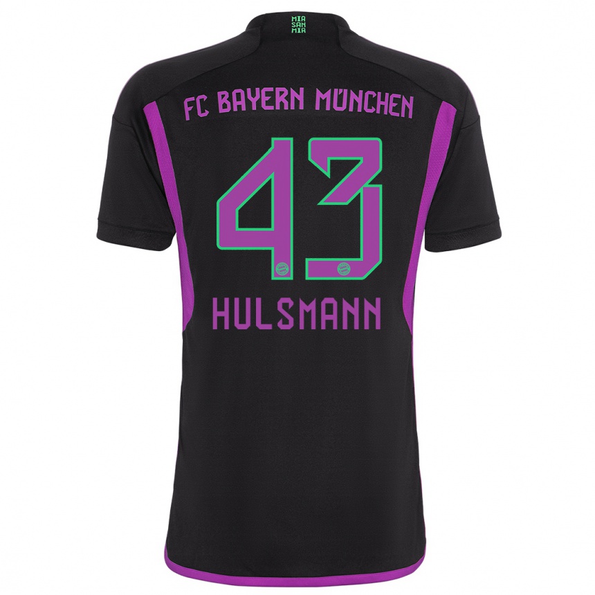 Niño Fútbol Camiseta Tom Hulsmann #43 Negro 2ª Equipación 2023/24 Perú