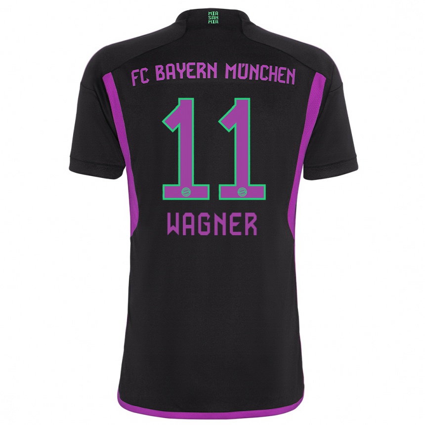 Niño Fútbol Camiseta Ricardo Wagner #11 Negro 2ª Equipación 2023/24 Perú