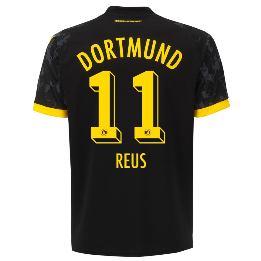 Niño Fútbol Camiseta Marco Reus #11 Negro 2ª Equipación 2023/24 Perú