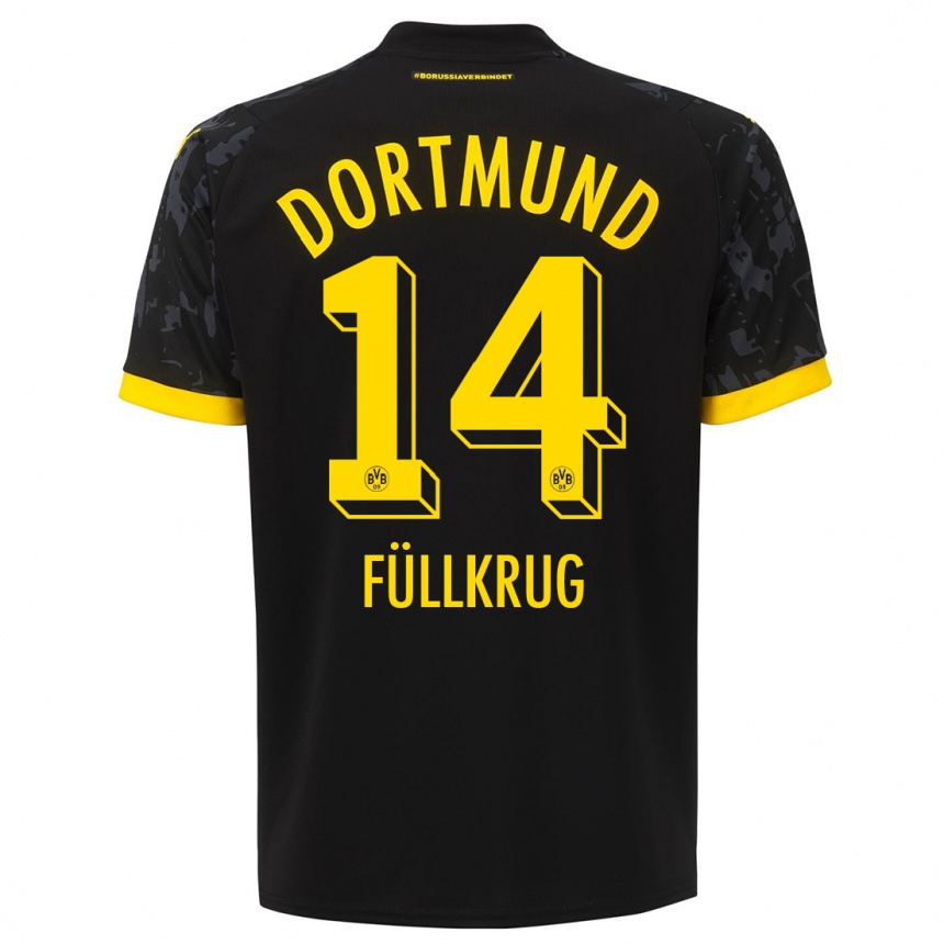 Niño Fútbol Camiseta Niclas Füllkrug #14 Negro 2ª Equipación 2023/24 Perú