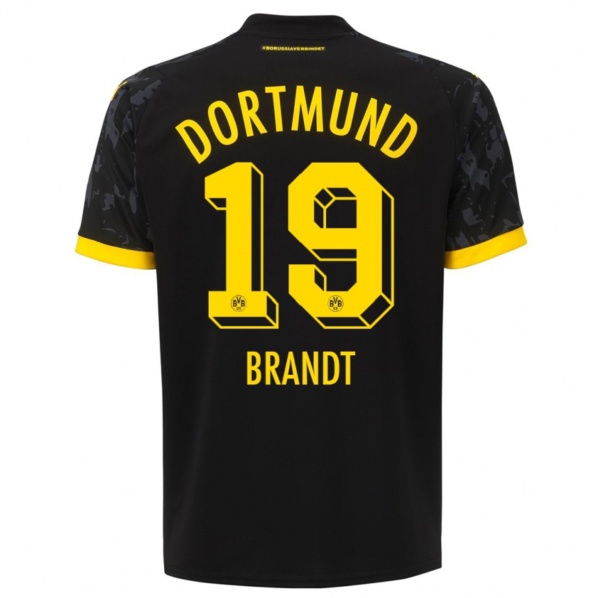 Niño Fútbol Camiseta Julian Brandt #19 Negro 2ª Equipación 2023/24 Perú