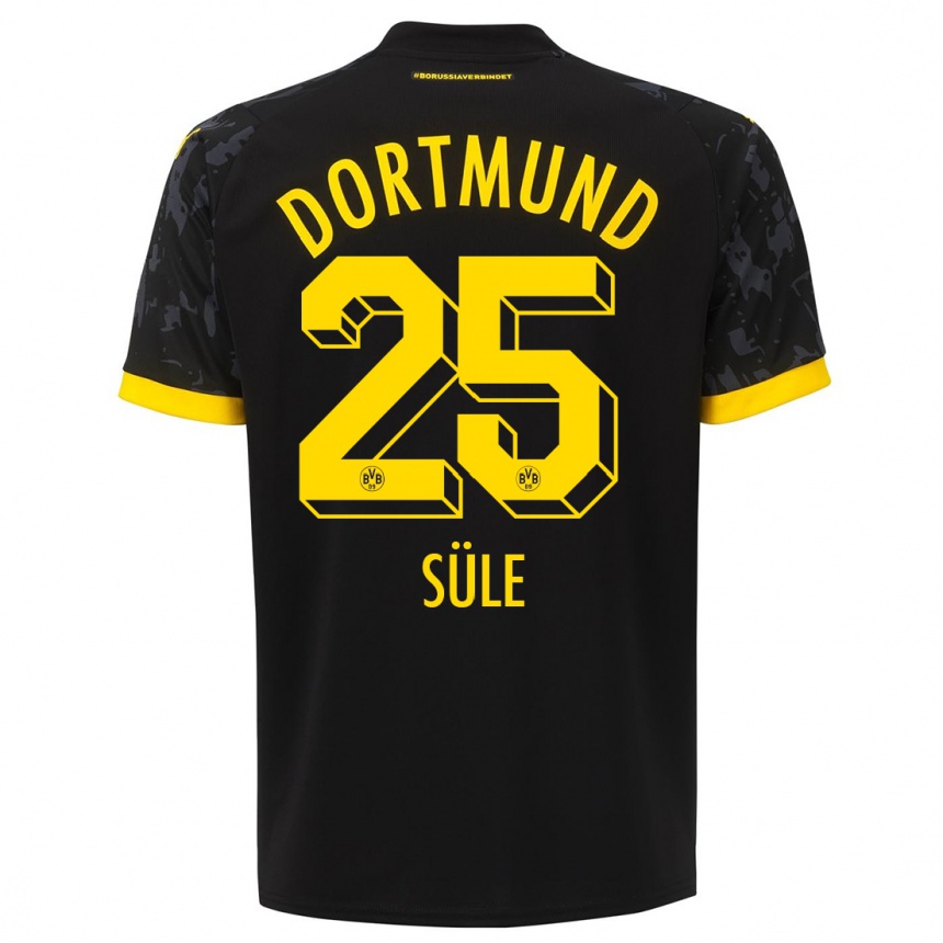 Niño Fútbol Camiseta Niklas Sule #25 Negro 2ª Equipación 2023/24 Perú