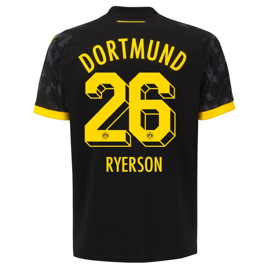 Niño Fútbol Camiseta Julian Ryerson #26 Negro 2ª Equipación 2023/24 Perú