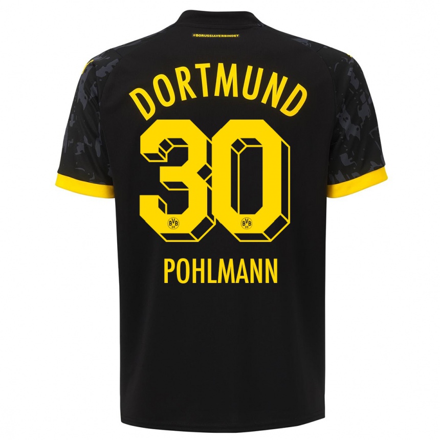 Niño Fútbol Camiseta Ole Pohlmann #30 Negro 2ª Equipación 2023/24 Perú