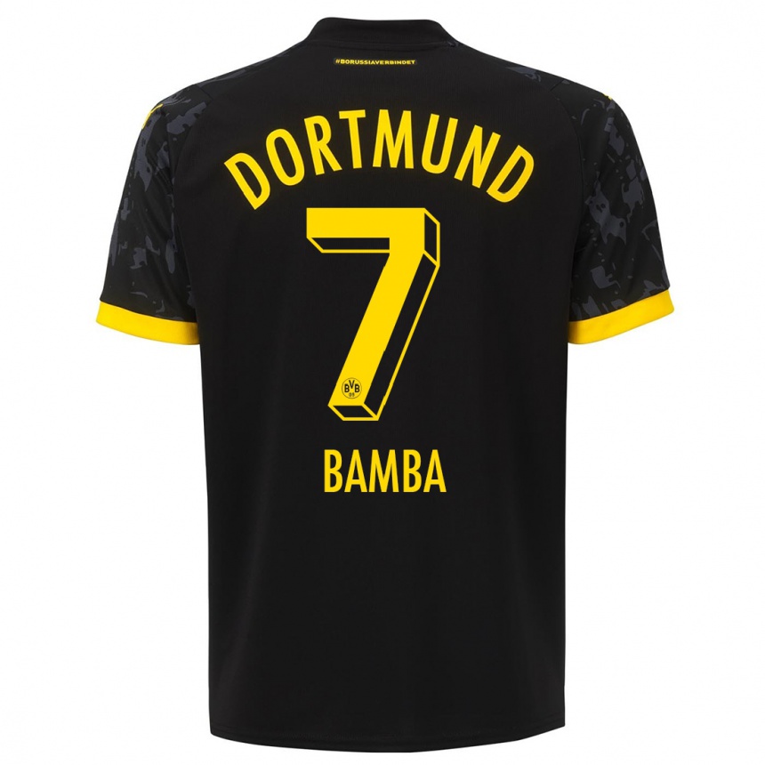 Niño Fútbol Camiseta Samuel Bamba #7 Negro 2ª Equipación 2023/24 Perú