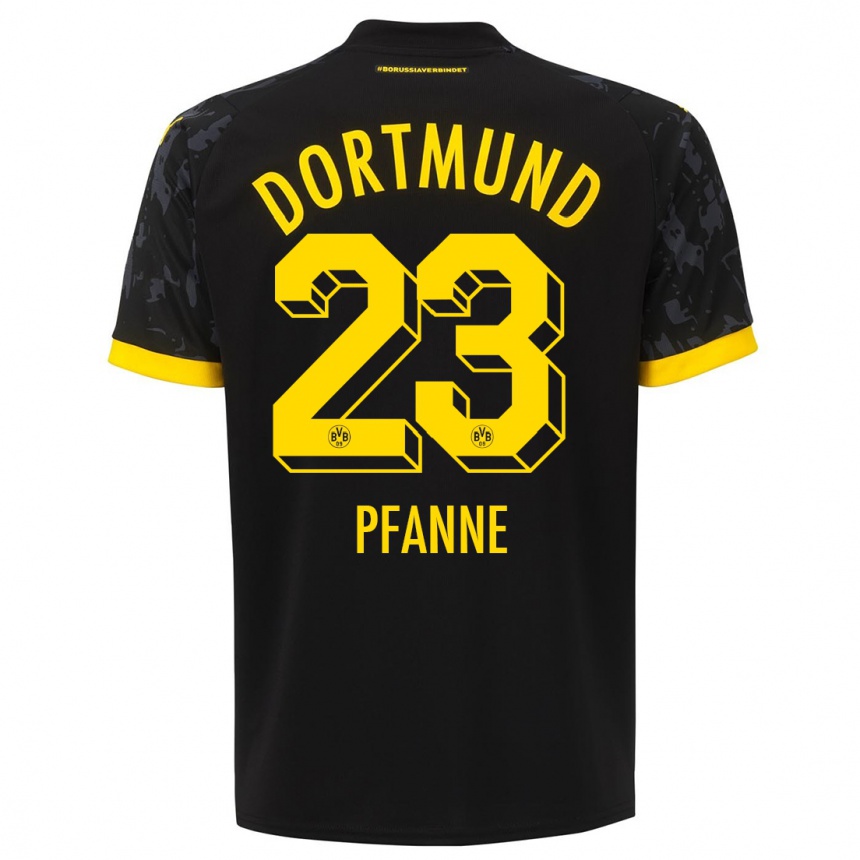 Niño Fútbol Camiseta Franz Pfanne #23 Negro 2ª Equipación 2023/24 Perú