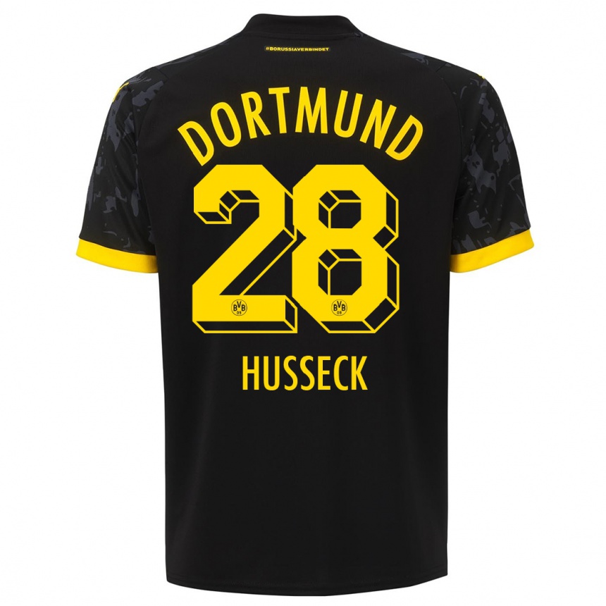 Niño Fútbol Camiseta Jonah Husseck #28 Negro 2ª Equipación 2023/24 Perú