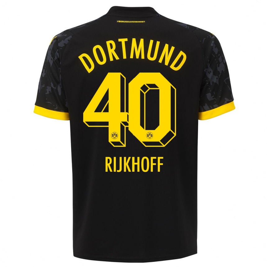 Niño Fútbol Camiseta Julian Rijkhoff #40 Negro 2ª Equipación 2023/24 Perú