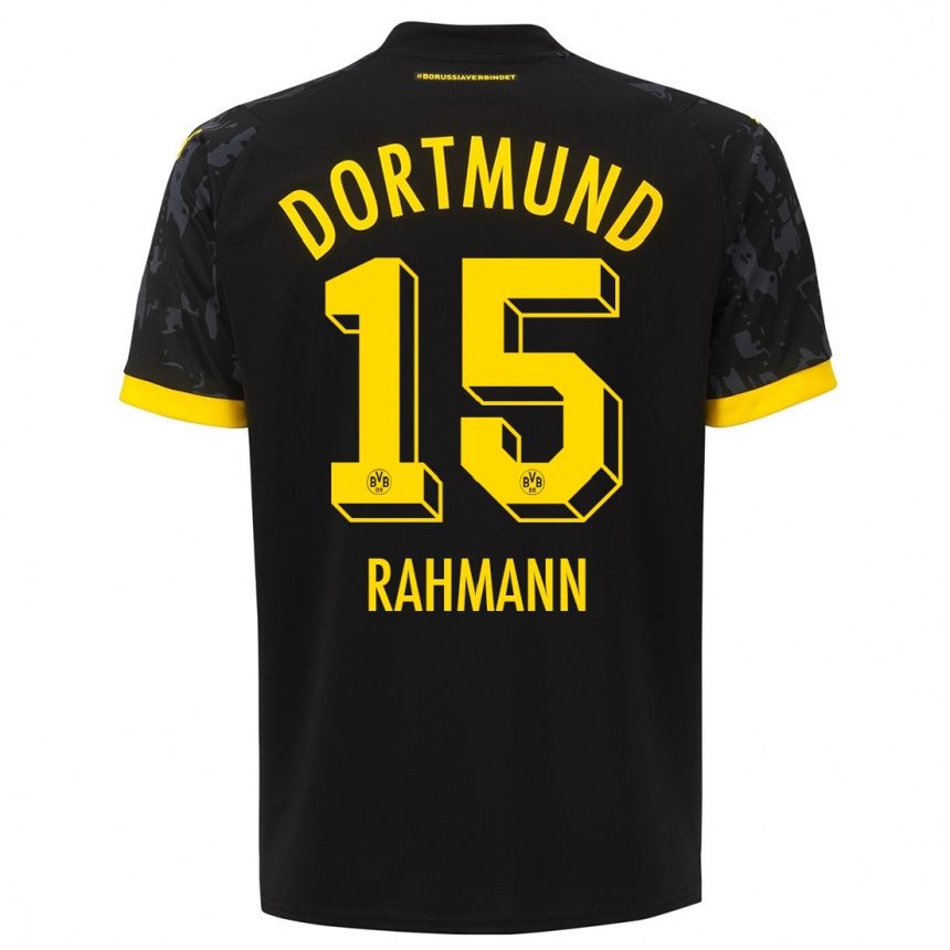 Niño Fútbol Camiseta Luke Rahmann #15 Negro 2ª Equipación 2023/24 Perú