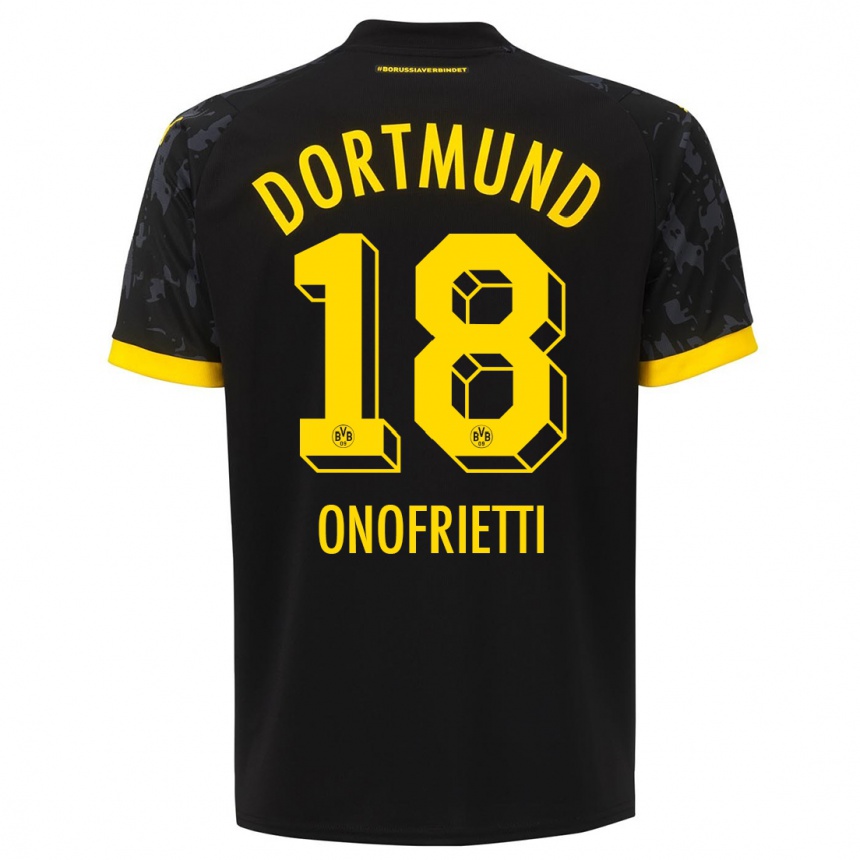 Niño Fútbol Camiseta Vincenzo Onofrietti #18 Negro 2ª Equipación 2023/24 Perú