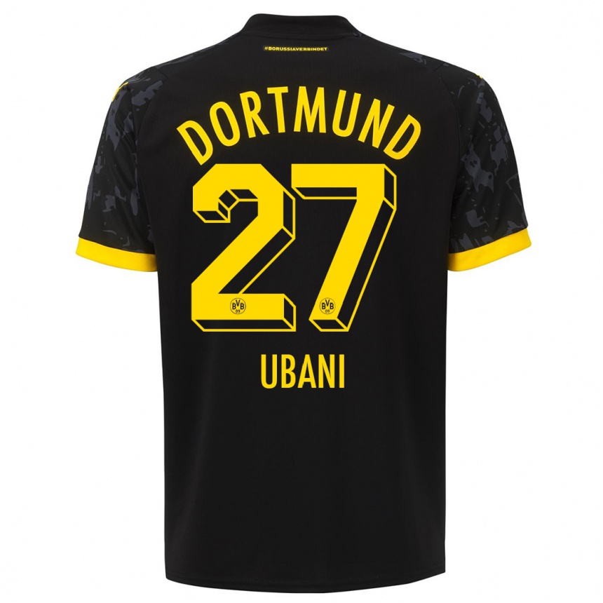 Niño Fútbol Camiseta Marlon Ubani #27 Negro 2ª Equipación 2023/24 Perú