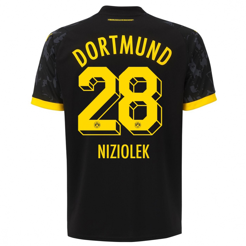 Niño Fútbol Camiseta Alex Niziolek #28 Negro 2ª Equipación 2023/24 Perú