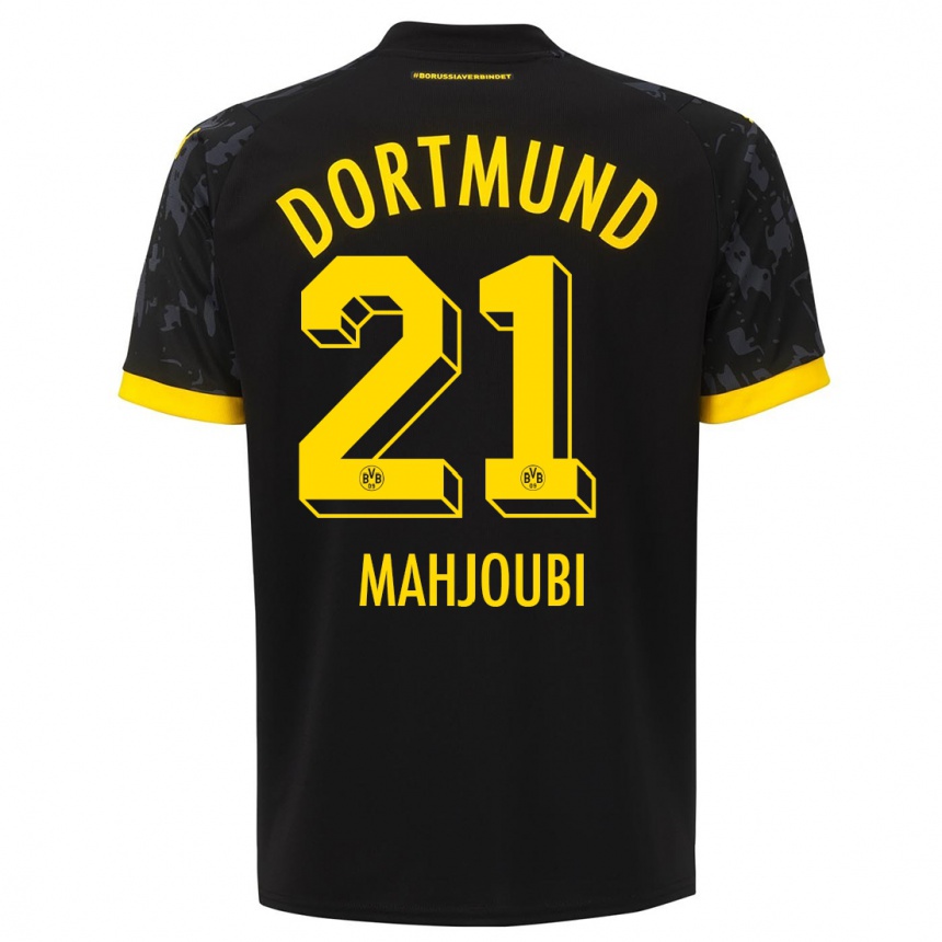 Niño Fútbol Camiseta Anas Mahjoubi #21 Negro 2ª Equipación 2023/24 Perú