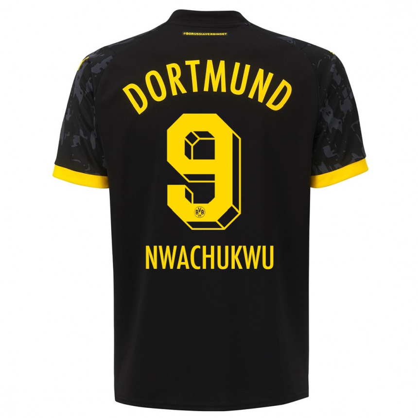 Niño Fútbol Camiseta Isaak Nwachukwu #9 Negro 2ª Equipación 2023/24 Perú