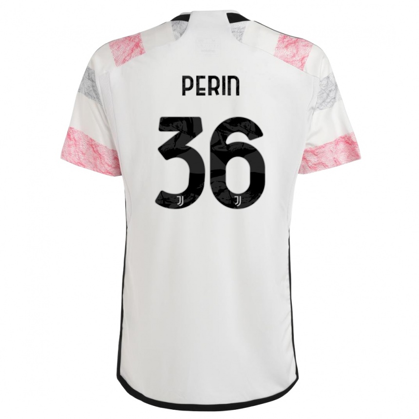 Niño Fútbol Camiseta Mattia Perin #36 Blanco Rosa 2ª Equipación 2023/24 Perú