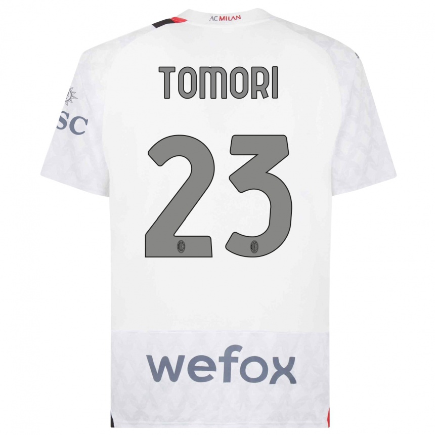 Niño Fútbol Camiseta Fikayo Tomori #23 Blanco 2ª Equipación 2023/24 Perú