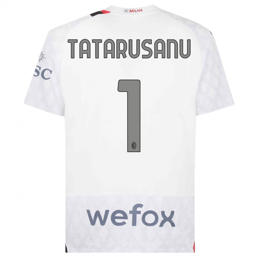 Niño Fútbol Camiseta Ciprian Tatarusanu #1 Blanco 2ª Equipación 2023/24 Perú