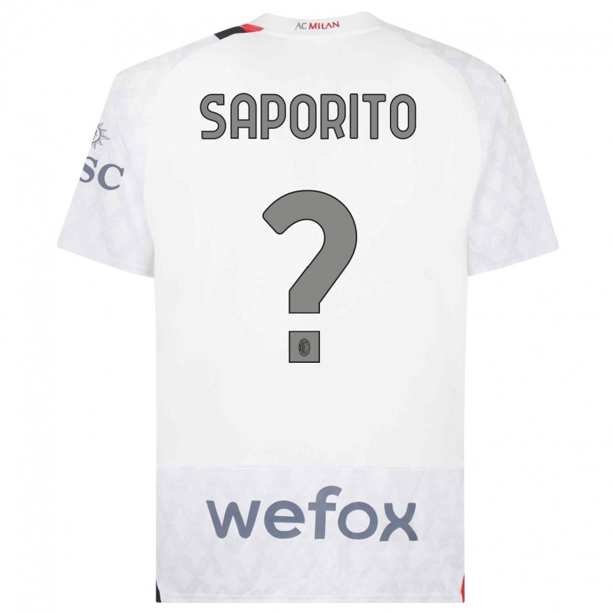 Niño Fútbol Camiseta Riccardo Saporito #0 Blanco 2ª Equipación 2023/24 Perú