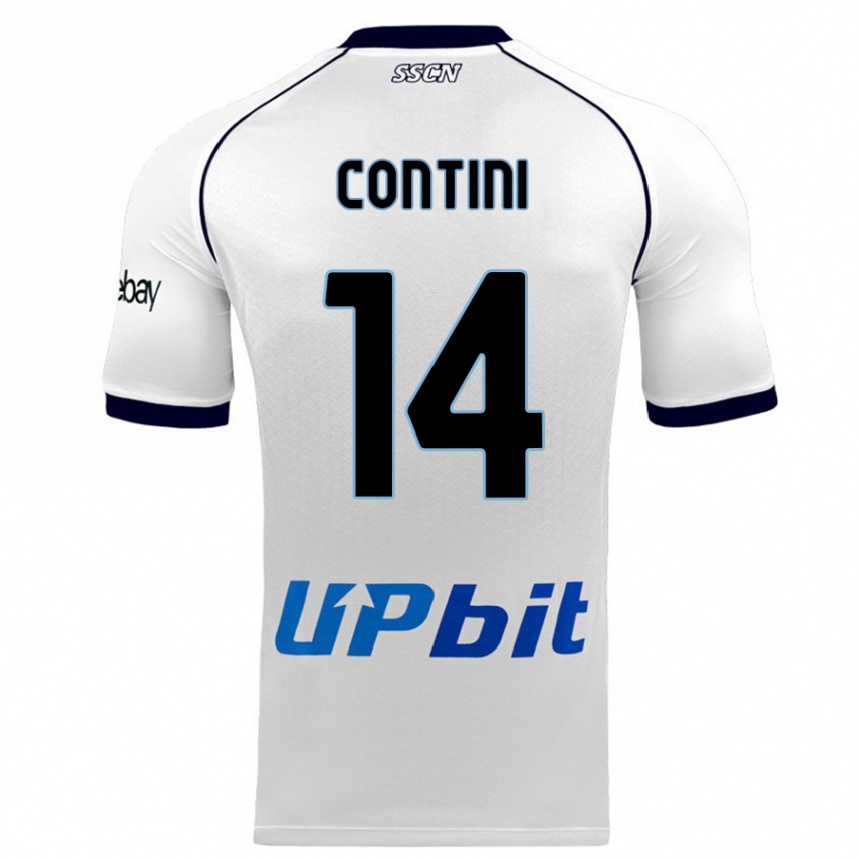 Niño Fútbol Camiseta Nikita Contini #14 Blanco 2ª Equipación 2023/24 Perú