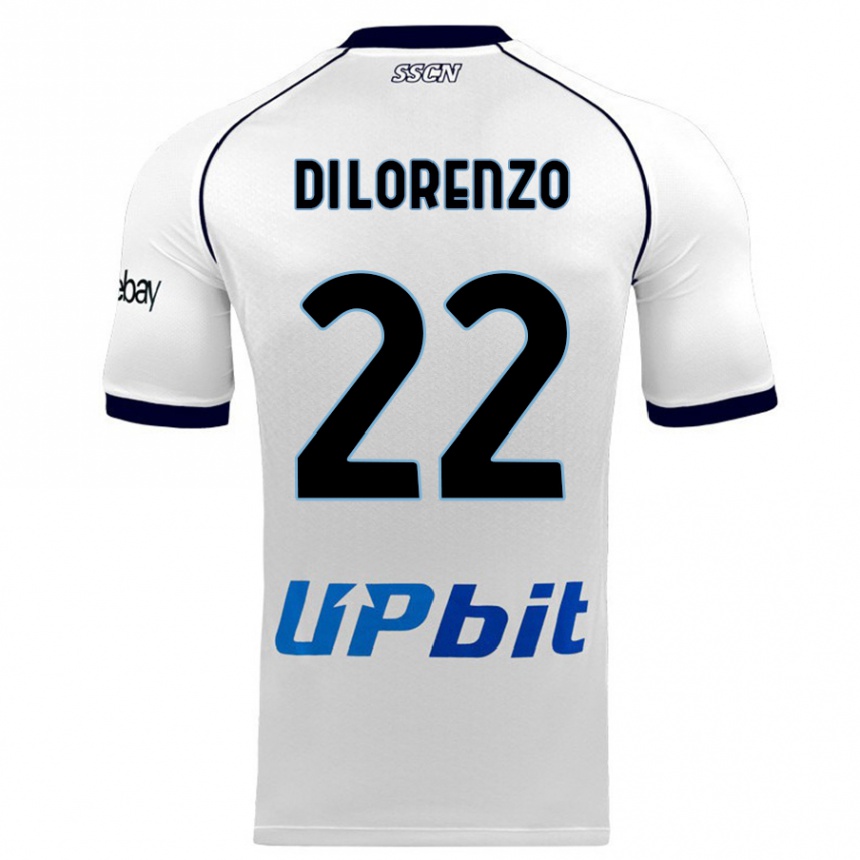 Niño Fútbol Camiseta Giovanni Di Lorenzo #22 Blanco 2ª Equipación 2023/24 Perú