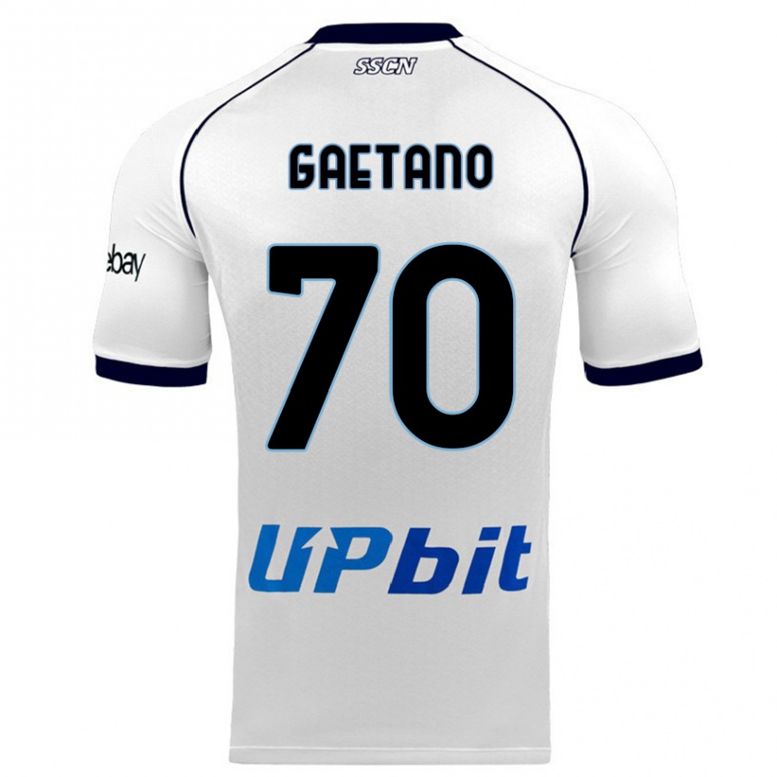 Niño Fútbol Camiseta Gianluca Gaetano #70 Blanco 2ª Equipación 2023/24 Perú