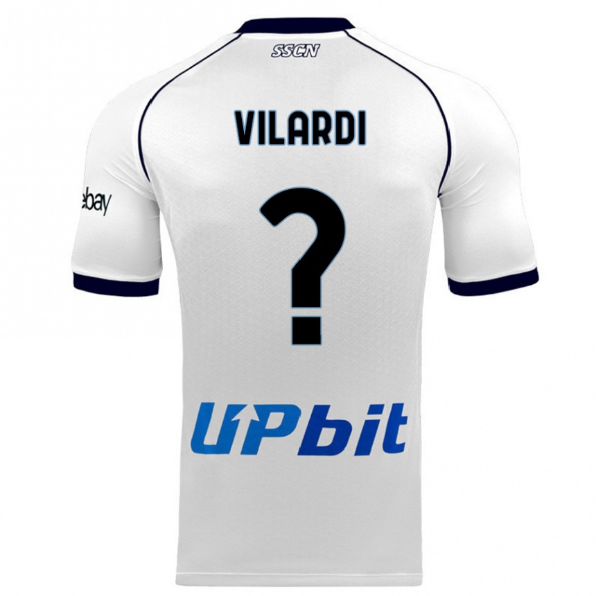 Niño Fútbol Camiseta Mario Vilardi #0 Blanco 2ª Equipación 2023/24 Perú