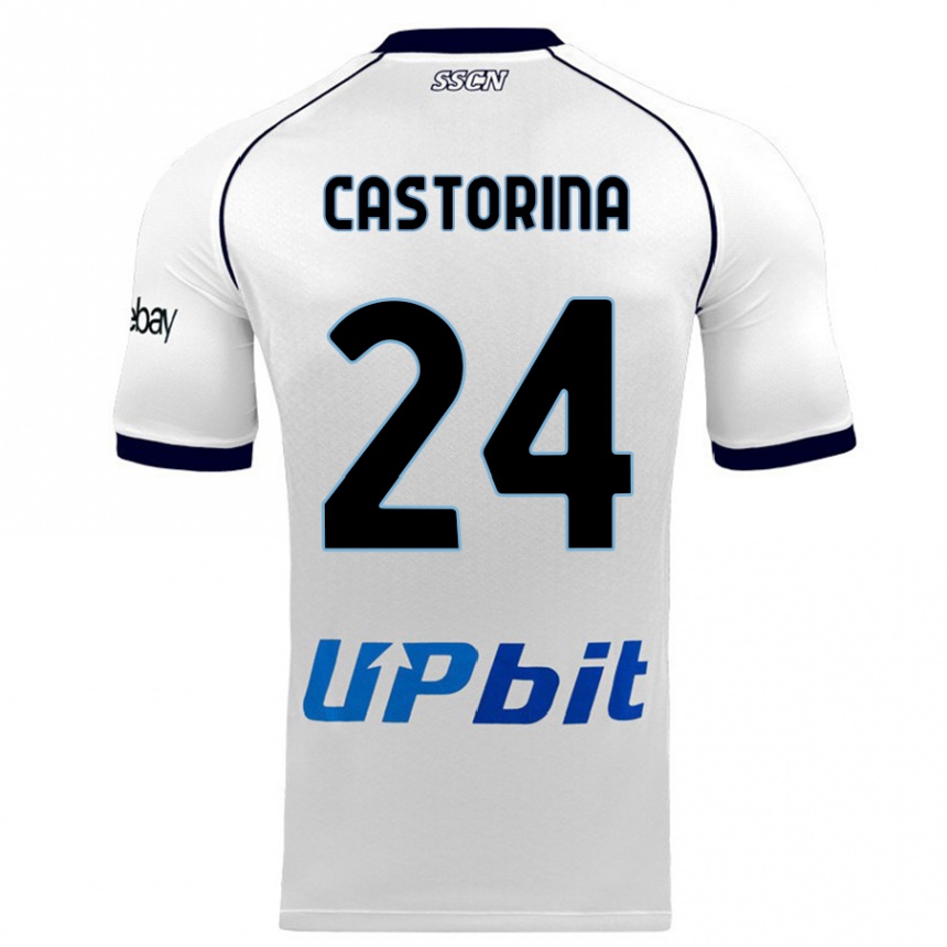 Niño Fútbol Camiseta Alessandro Castorina #24 Blanco 2ª Equipación 2023/24 Perú