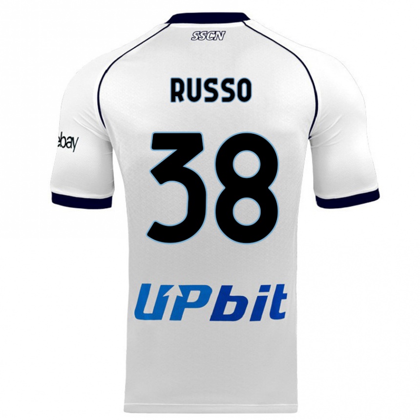 Niño Fútbol Camiseta Lorenzo Russo #38 Blanco 2ª Equipación 2023/24 Perú