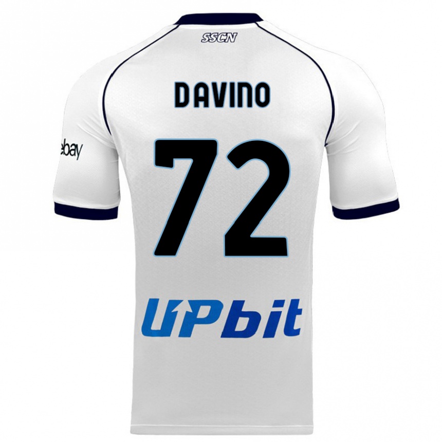 Niño Fútbol Camiseta Luigi D'avino #72 Blanco 2ª Equipación 2023/24 Perú