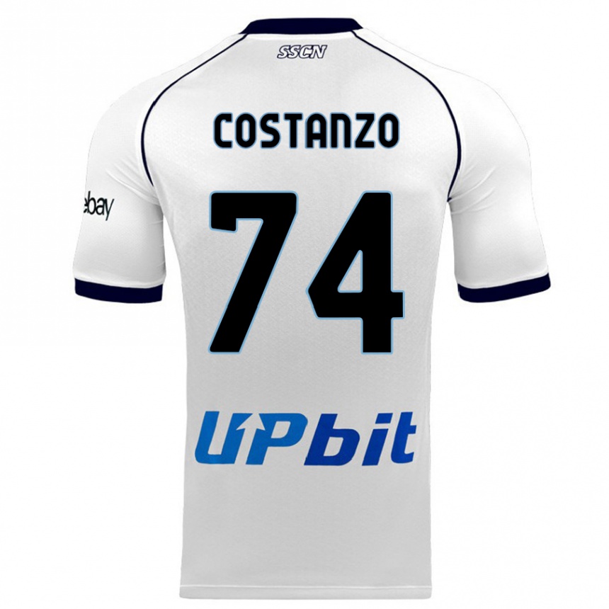 Niño Fútbol Camiseta Davide Costanzo #74 Blanco 2ª Equipación 2023/24 Perú