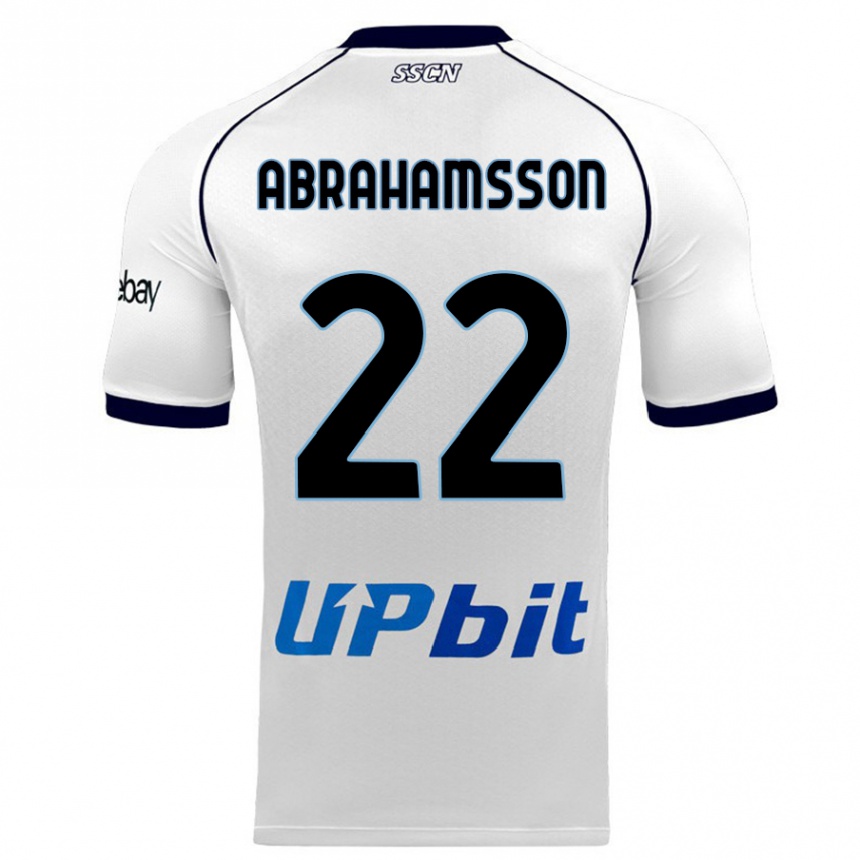 Niño Fútbol Camiseta Sejde Abrahamsson #22 Blanco 2ª Equipación 2023/24 Perú