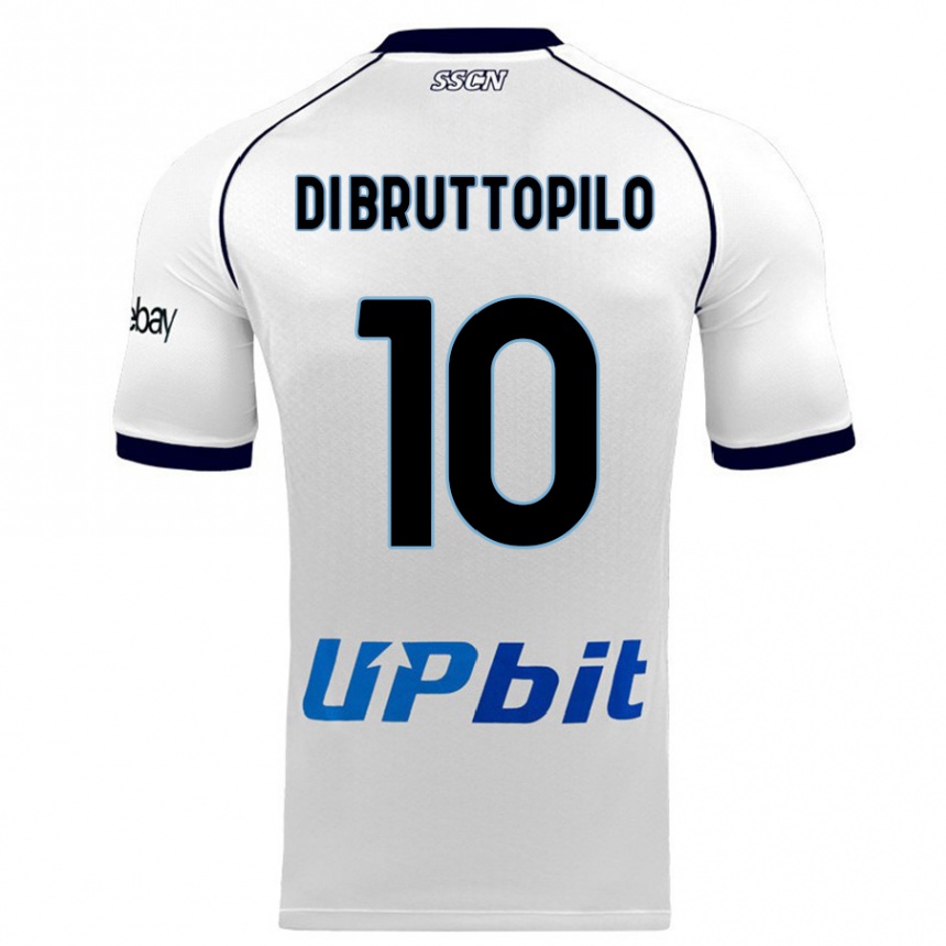 Niño Fútbol Camiseta Giuseppe Ambrosino Di Bruttopilo #10 Blanco 2ª Equipación 2023/24 Perú