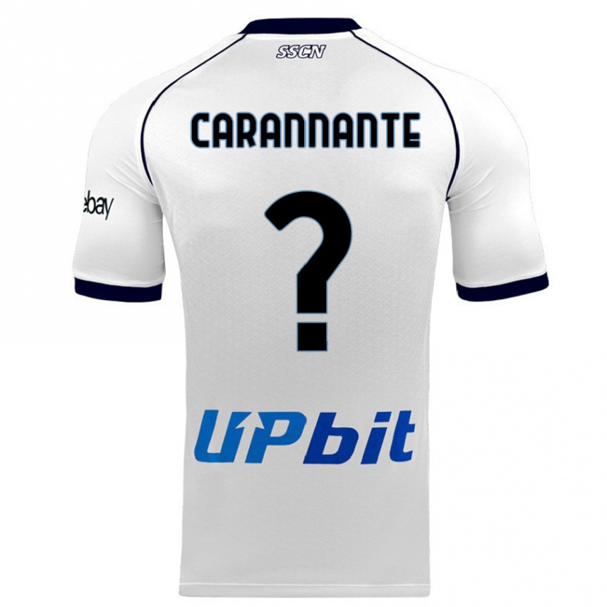 Niño Fútbol Camiseta Lorenzo Carannante #0 Blanco 2ª Equipación 2023/24 Perú