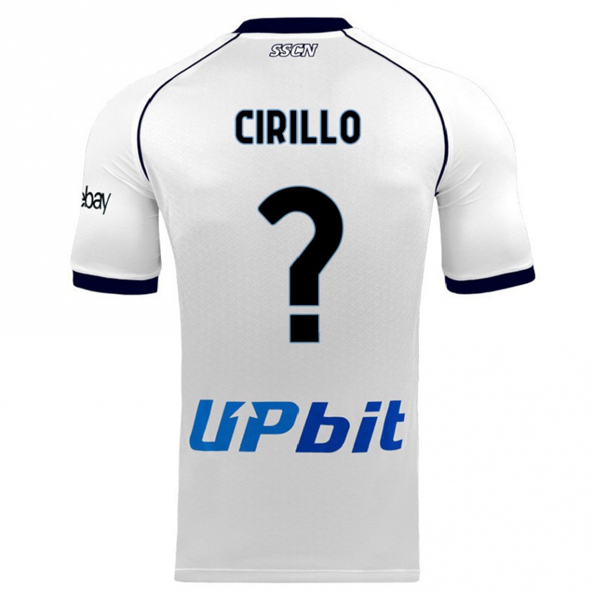 Niño Fútbol Camiseta Gioele Cirillo #0 Blanco 2ª Equipación 2023/24 Perú