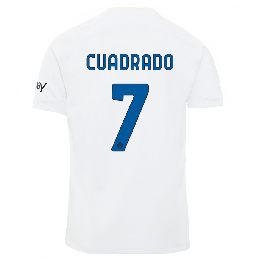 Niño Fútbol Camiseta Juan Cuadrado #7 Blanco 2ª Equipación 2023/24 Perú