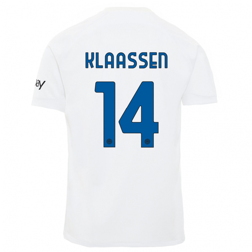 Niño Fútbol Camiseta Davy Klaassen #14 Blanco 2ª Equipación 2023/24 Perú