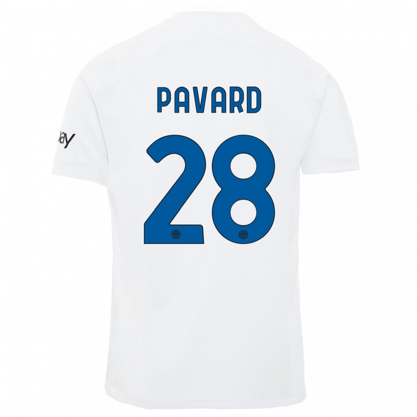 Niño Fútbol Camiseta Benjamin Pavard #28 Blanco 2ª Equipación 2023/24 Perú