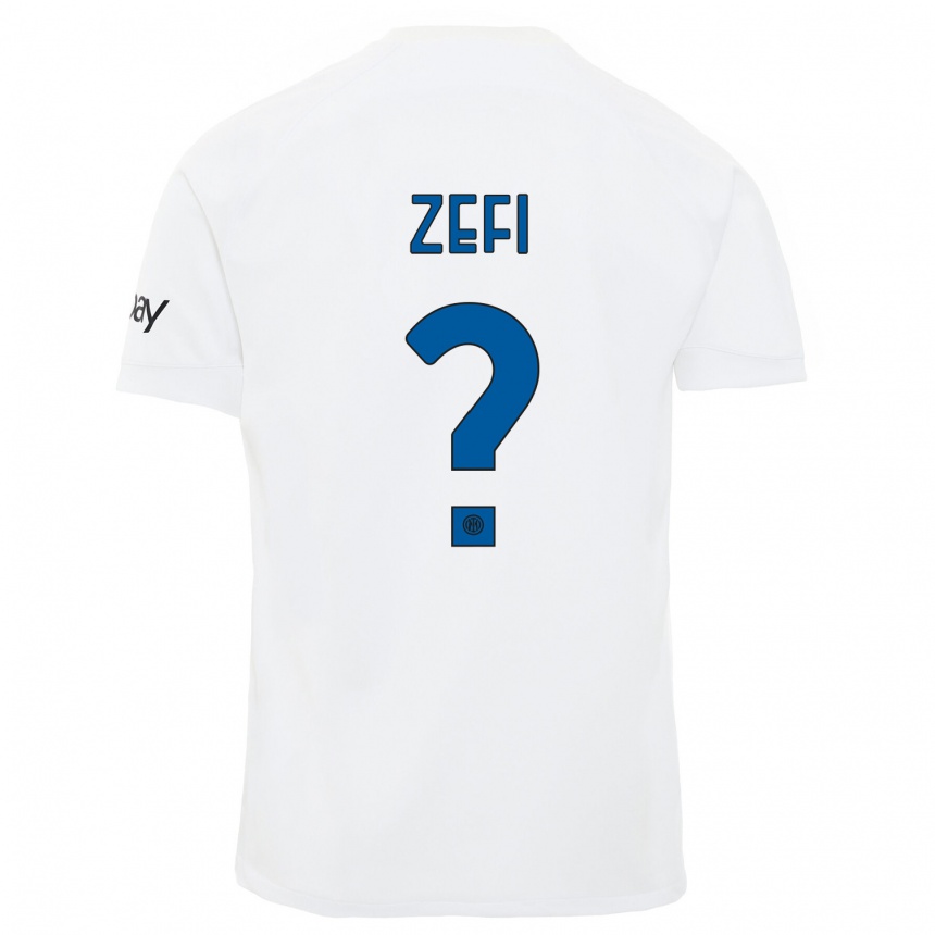 Niño Fútbol Camiseta Kevin Zefi #0 Blanco 2ª Equipación 2023/24 Perú