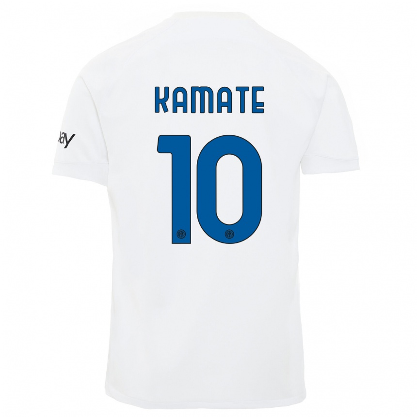 Niño Fútbol Camiseta Issiaka Kamate #10 Blanco 2ª Equipación 2023/24 Perú