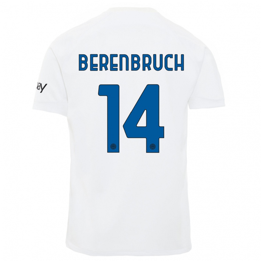 Niño Fútbol Camiseta Thomas Berenbruch #14 Blanco 2ª Equipación 2023/24 Perú