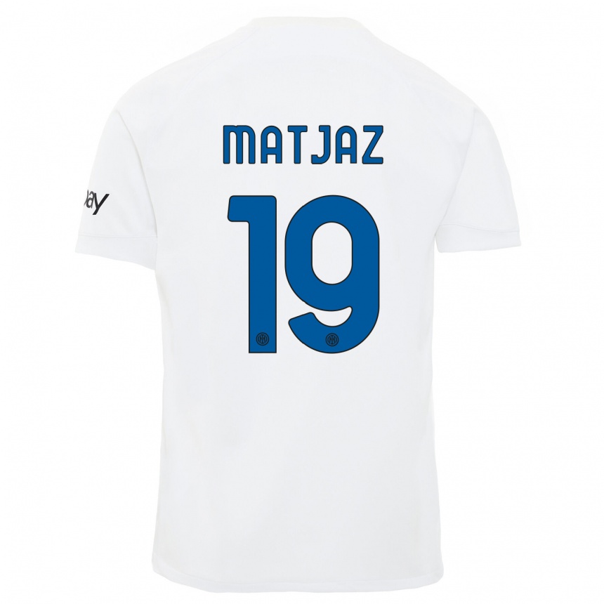 Niño Fútbol Camiseta Samo Matjaz #19 Blanco 2ª Equipación 2023/24 Perú