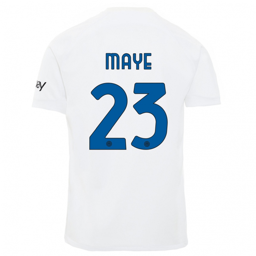 Niño Fútbol Camiseta Yvan Maye #23 Blanco 2ª Equipación 2023/24 Perú