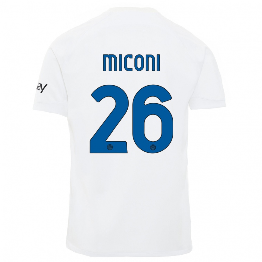 Niño Fútbol Camiseta Riccardo Miconi #26 Blanco 2ª Equipación 2023/24 Perú