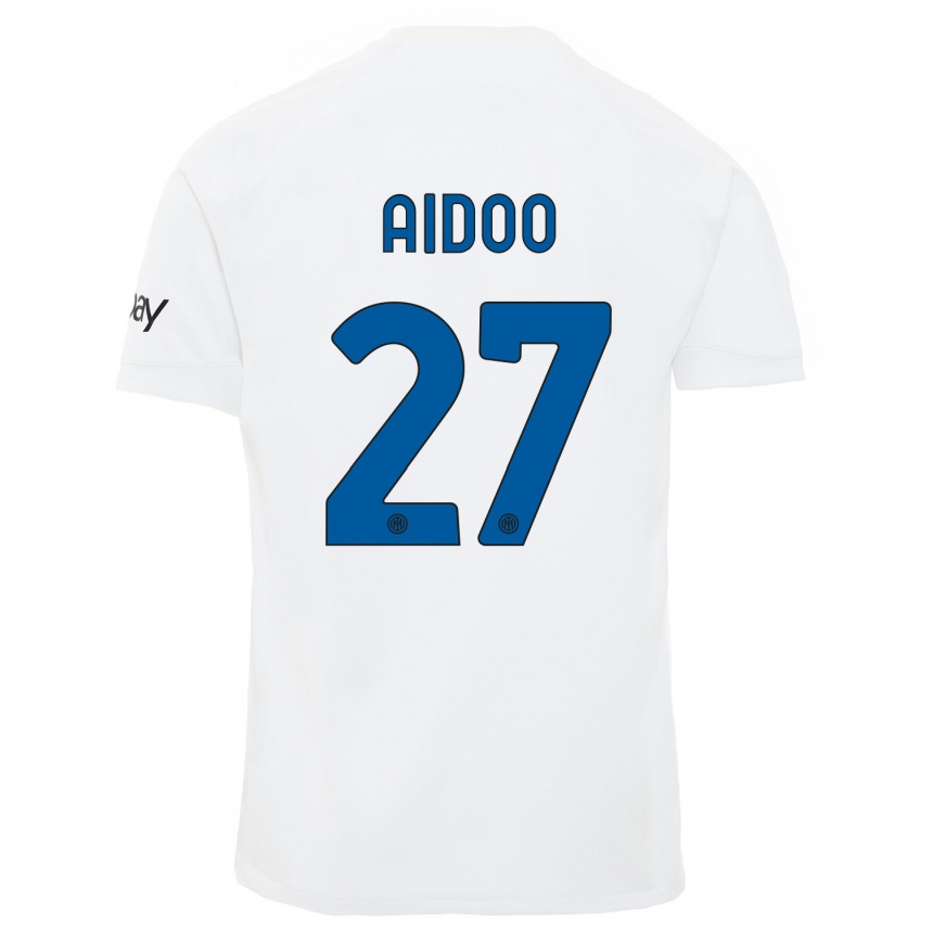 Niño Fútbol Camiseta Mike Aidoo #27 Blanco 2ª Equipación 2023/24 Perú