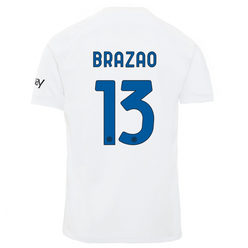 Niño Fútbol Camiseta Gabriel Brazao #13 Blanco 2ª Equipación 2023/24 Perú