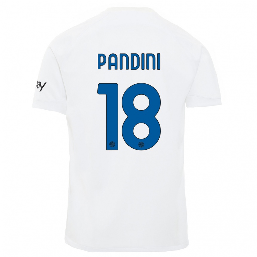 Niño Fútbol Camiseta Marta Pandini #18 Blanco 2ª Equipación 2023/24 Perú