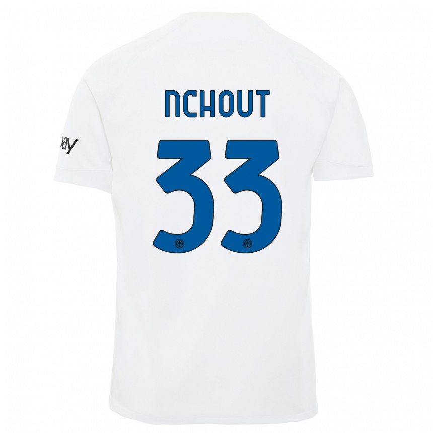 Niño Fútbol Camiseta Ajara Nchout #33 Blanco 2ª Equipación 2023/24 Perú